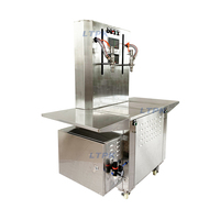Semi-automatique 2 têtes huile moteur blanchiment acide glycérine huile comestible toilette nettoyant détergent pesticide pesage Machine de remplissage
