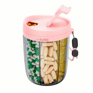 Boîte à pilules hebdomadaire moderne à 6 compartiments, grand organiseur de médicaments en plastique pour la gestion des médicaments, logo personnalisé - Product Image 1