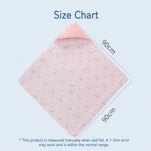 Couverture de siège de voiture en minky à pois pour l'hiver, couverture pour bébé en laine de mouton pour nourrisson, taille universelle, 90 cm x 90 cm - Product Image 4