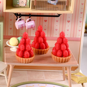 Figuras en Miniatura de Resina con Forma de Tarta de Fresa, Adornos para Manualidades, Scrapbooking y Creación de Muñecas - Product Image 3