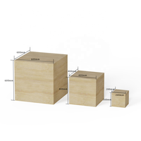 Boîte de présentation en bois empilable moderne avec support gratuit pour présentoir de cosmétiques pour les magasins de détail