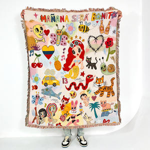 Tapiz tejido de diseño personalizado, Sudadera con capucha, tela <span class=keywords><strong>Karol</strong></span> <span class=keywords><strong>G</strong></span>, manta tejida, tapiz - Product Image 1