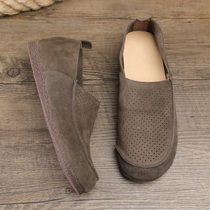 Mocasines de Gamuza para Hombre, Punta Redonda, Sin Cordones, Transpirables, Casuales de Verano, Forro de Cuero Genuino, Suela de Goma - Product Image 2