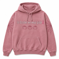 Sweat-shirt surdimensionné pour femme, rose délavé vintage personnalisé, avec impression toile d'araignée sur les manches, pour la sensibilisation au cancer du sein