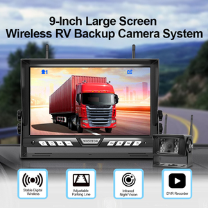 Ghi Âm Vòng Lặp Hỗ Trợ Đậu Xe 9 Inch AHD Màn Hình Hồng Ngoại Tầm Nhìn Ban Đêm Trailer <span class=keywords><strong>RV</strong></span> Không Dây Phía Sau Xem Sao Lưu Hệ Thống Máy Ảnh - Product Image 2