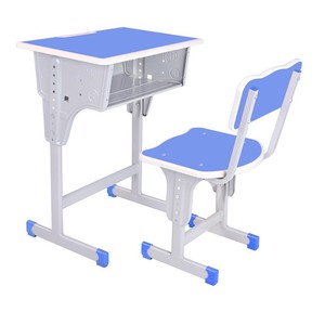 Chất lượng cao sinh viên duy nhất Rắn Gỗ Kim Loại Bàn và ghế có thể điều chỉnh thiết lập cho lớp học sử dụng đồ nội thất trường học - Product Image 2