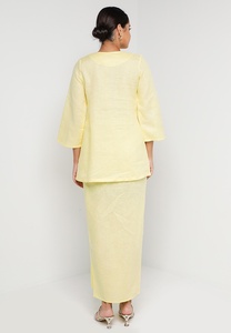 Vestido Moderno para Mujer Musulmana, Holgado, de Manga Larga, Tela Ligera, para Uso Diario, Baju Kurung <span class=keywords><strong>Malayo</strong></span> - Product Image 3