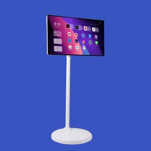 Televisor Portátil Inteligente de 24 Pulgadas con Frecuencia de Actualización de 120 Hz, Gabinete Blanco, Soporte de Piso y Pantalla Táctil Móvil - Product Image 1