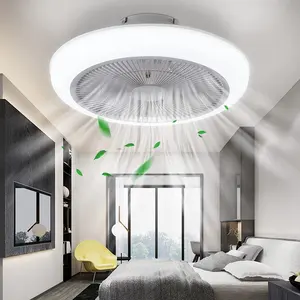 침실과 호텔의 고급 장식을위한 팬이있는 현대적인 디자인 원격 제어 LED 천장 조명