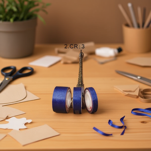 Nastro decorativo Iln 2,5 cm x 3,5 m blu per lavori artigianali e progetti fai da te - Product Image 2