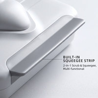 Éponge de nettoyage nano pour salle de bain, personnalisable en gros, avec long manche en plastique, brosse de nettoyage avec raclette, recharges d'éponges en mélamine remplaçables