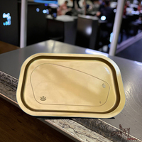 Emballage en blister en PP doré, barquettes jetables en plastique, assiettes et bols pour la viande et le steak, personnalisables