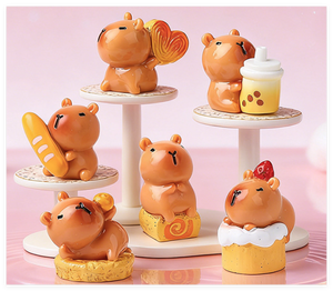 Miniature Artificielle DIY Gâteau aux Fraises Boisson Pain Roulé <span class=keywords><strong>Suisse</strong></span> Capybara Résine Alimentaire Maison de Poupée Cuisine Fête Art 3D Jouet pour Enfant - Product Image 1