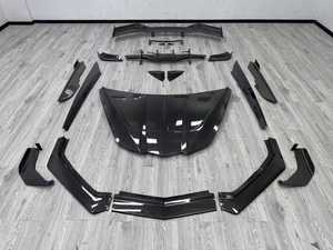 Bodykit de voiture en Fiber de carbone de haute qualité BTC pour Chevrolet <span class=keywords><strong>Corvette</strong></span> C8 nouvelle condition diffuseur de lèvre avant jupes latérales capot de becquet - Product Image 2