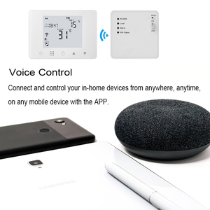 Connexion sans fil Affichage de données LCD Signal sans fil Récepteur de signal de fréquence Vert <span class=keywords><strong>Thermostat</strong></span> à économie d'énergie - Product Image 2