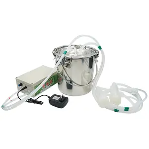 Portable Rechargeable 5L Moutons Chèvre Lait Machine Impulsion Vitesse Ajuster Ferme Laitière Bovins Vache Machine À Traire pour vente