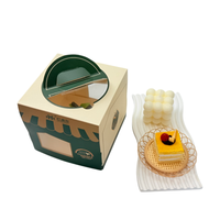 Boîte cadeau pliable personnalisable en papier pour desserts avec fenêtre transparente, emballage alimentaire de qualité pour gâteaux et desserts