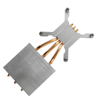 Radiateur tout-en-un à faible bruit avec 3 caloducs en cuivre et plaque à ailettes droites pour processeur d'ordinateur portable