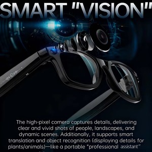 Nouvelles Lunettes Intelligentes Ruidun W620 800W Pixel avec Traduction IA, Prise de Photos, Réponse aux <span class=keywords><strong>Questions</strong></span>, Appels Téléphoniques, Écoute Musicale, Couleur - Product Image 6