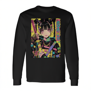 Camiseta de Manga Larga Estilo Cyberpunk Y2K Anime, Moda Urbana Japonesa, Hip Hop, Techwear - Product Image 2