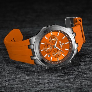 Reloj de Cuarzo para Hombre con Correa de Silicona, Cronógrafo, Pantalla Analógica, Resistente al Agua 30M, Hebilla de Acero Inoxidable - Product Image 3