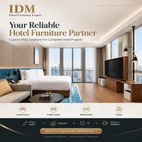 Ensemble de chambre d'hôtel 5 étoiles moderne et personnalisé IDM, fabricant de Foshan, solutions complètes de mobilier FF&E pour chambres d'hôtel et projets hôteliers