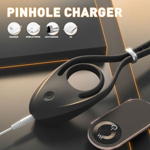 <span class=keywords><strong>S</strong></span>-Hande Afstandsbediening Vibrerende Cock Ring Heren Siliconen Oversized Verstelbaar Zwart Vertraagde Ejaculatie Cock Ring Ondergoed - Product Image 3