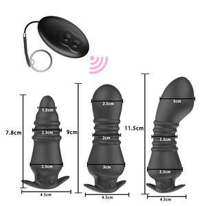 Jiuxi anal plug black gay anal dilator rear vagina sex toy coarse pull bead anal plug - Product Image 3