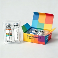Boîte de rangement professionnelle personnalisée pour peptides, flacons en PP pour la recherche, flacons en verre de 3 ml, 5 ml, 10 ml