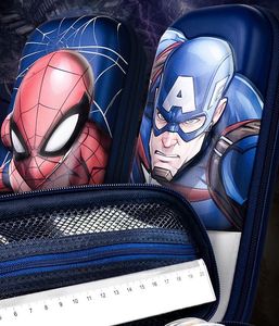 Dessin animé stylo sac haut niveau d'apparence grande capacité étudiant Double couche papeterie sac Spider-Man garçons étui à crayons - Product Image 2