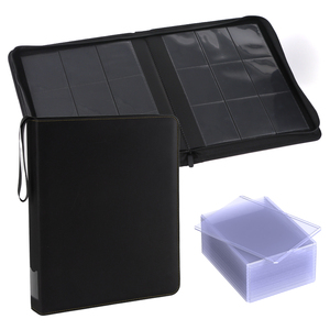 atrix trading card binder 900 Pocket Trading Card Binder – 50 Removable Sheets, Premium Zippered –  Trendiphy main image 0