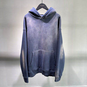 H5541 New Style Wholesale Custom 380 Gsm Cotton Blends Fleece Lined Monkey Washed Hoodies Oversized Hoodies - Product Image 3