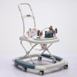 Déambulateur pliable pour tout-petits avec jouets animaux mignons, hauteur de siège réglable, cadeau de premier anniversaire pour garçons et filles, aide à la marche - Product Image 1