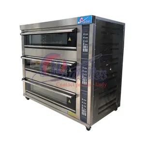 Horno de terraza eléctrico, equipo de horno de panadería de pan usado, máquinas de panadería de pizza