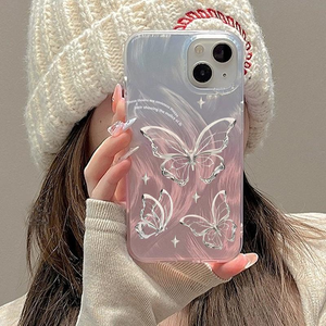 Fundas de TPU de Lujo con Diseño de Mariposas y Estampado de Purpurina para Teléfonos Móviles <span class=keywords><strong>iPhone</strong></span> 17 16 15 14 13 <span class=keywords><strong>12</strong></span> 11 8 7 XR XS Pro Max - Product Image 3