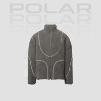 Veste à capuche en laine d'agneau 600G épaisse avec masque cagoule pour homme, streetwear, veste en polaire sherpa pour l'hiver