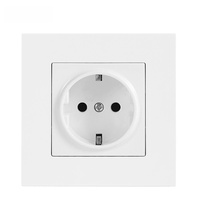 Interrupteur mural et prise de courant de haute qualité, série EU, grand panneau plat, pour la maison, produit électrique domestique