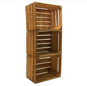 En gros, caisses de rangement pour fruits et légumes en bois massif de style américain, personnalisées avec logo, lot de 3, emballées en carton - Product Image 3