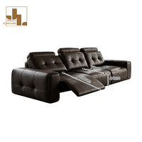 Neu Entworfenes Elektrisches Leder-Ausziehsofa-Set - Multifunktionales Smart-Sofa für Apartments