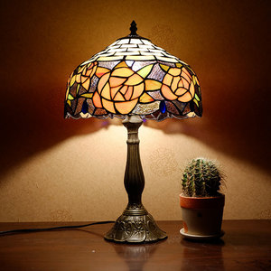 TFT-8059 Traditional Glass Lampshade Handcrafted Stained Glass 12 Inch <strong>tiffany</strong> <strong>Style</strong> Antique <strong>Table</strong> <strong>Lamp</strong> - Product Image 4