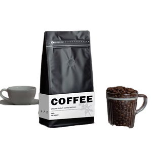 Sachet de café imprimé sur mesure, biodégradable, à fond plat, résistant à l'humidité, emballage alimentaire, directement de l'usine - Product Image 1