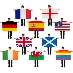 Пользовательский логотип рекламный Плащ 3x5 футов Национальные флаги тела