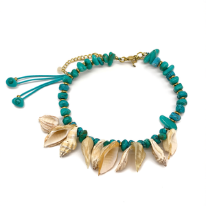 Fashion Beaded <b>Bracelet</b> With Turquoise Stones And Seashells For Women <b>Boho</b> Style Jewelry Accessory - Product Image 3