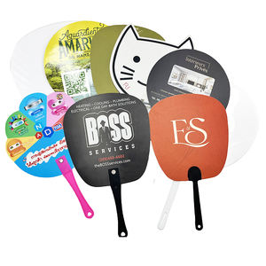 مبيع بالجملة مراوح يدوية مقبض بلاستيكي أحمر - Product Image 6