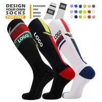 Chaussettes de sport longues personnalisées, chaussettes de football, chaussettes de compression pour la course à pied, chaussettes de football, chaussettes hautes personnalisées