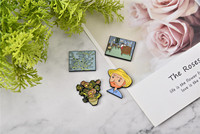 Écusson brodé personnalisé, impression artistique, fait main, série Van Gogh, écusson souvenir, écussons 3D à repasser pour vêtements, chapeaux, uniformes