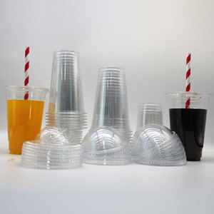 Bicchieri in Plastica PET Trasparente all'Ingrosso con Coperchi Usa e Getta con Slot per Cannuccia per Bevande Fredde Frappè Caffè Ghiacciato - Product Image 5