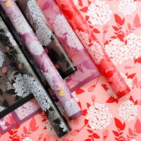 Papier d'emballage pour fleurs en forme de boule avec bords semi-transparents pour l'arrangement floral DIY et l'emballage de bouquets.