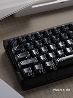 HZGAMER Quantum Hive Electroplating Process PC Material Transparent Keycaps Hollow Mechanical Keyboard EV63 China