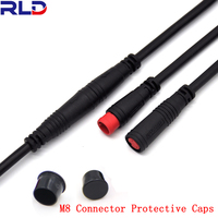 2 3 4 5 6 Pin LED Light Strip Waterproof Connector M8 Ebike Waterproof Connector Cable